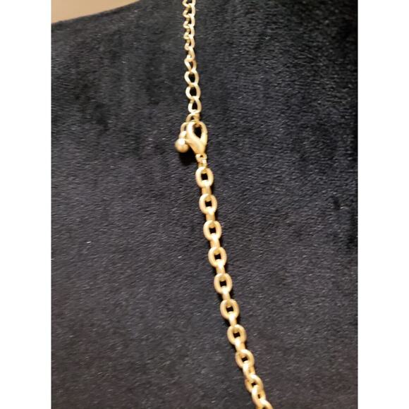 Womens Two Tone Encrusted Crystal Hollow Out Metal Flowers Statement Necklace - Picture 6 of 6